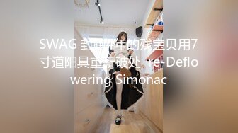 SWAG 封鲍4年的残宝贝用7寸道阳具重新破处  re-Deflowering Simonac